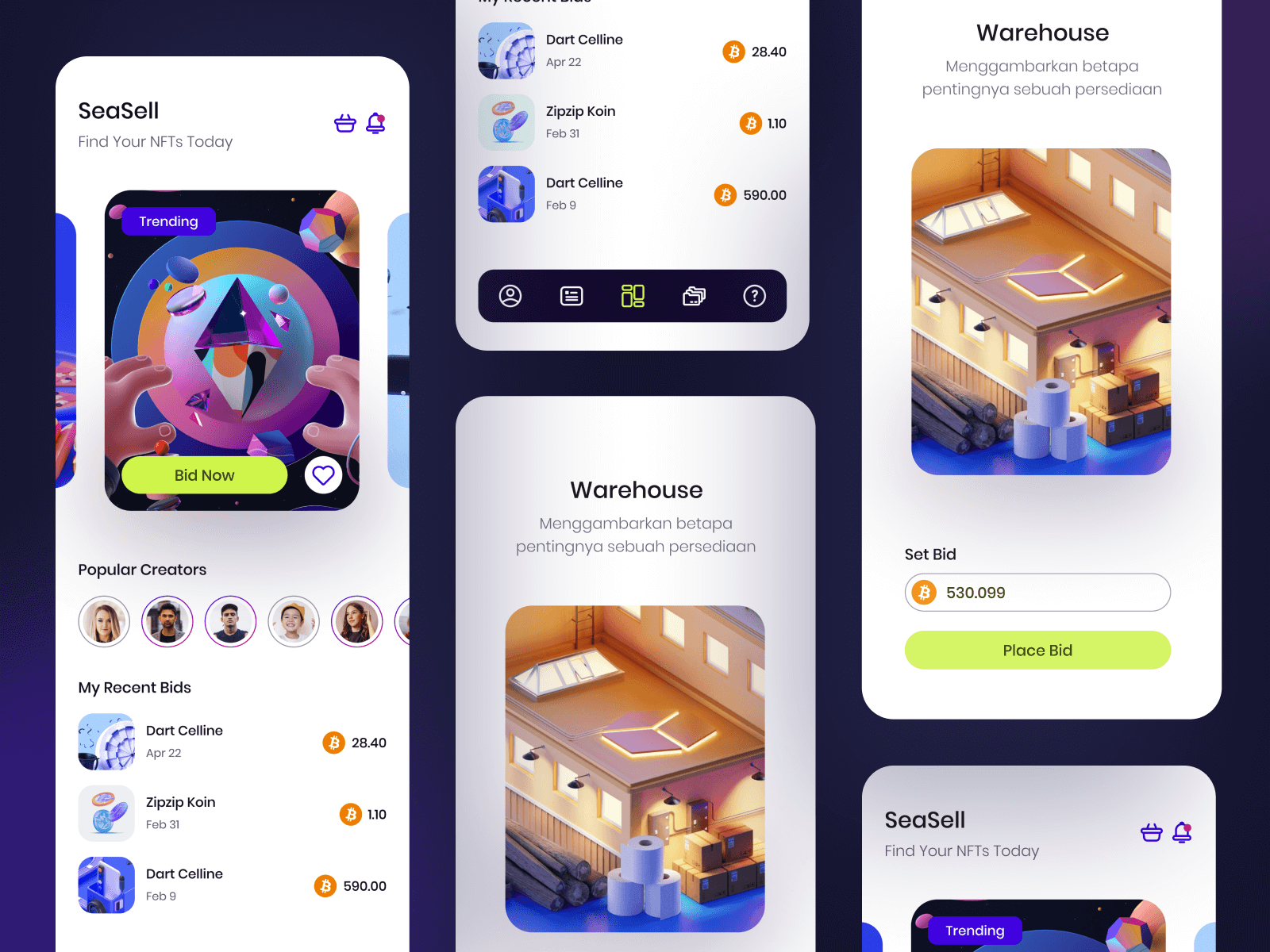 Download Design Project SeaSell - Crypto App di BuildWith Angga