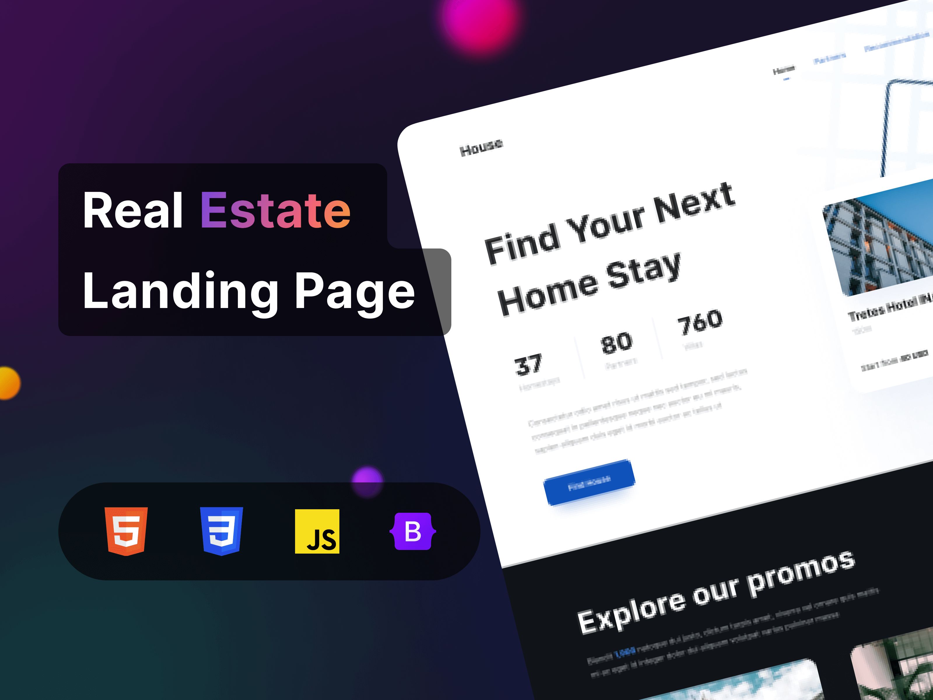 Download Design Project House - Real Estate Landing Page di BuildWith Angga