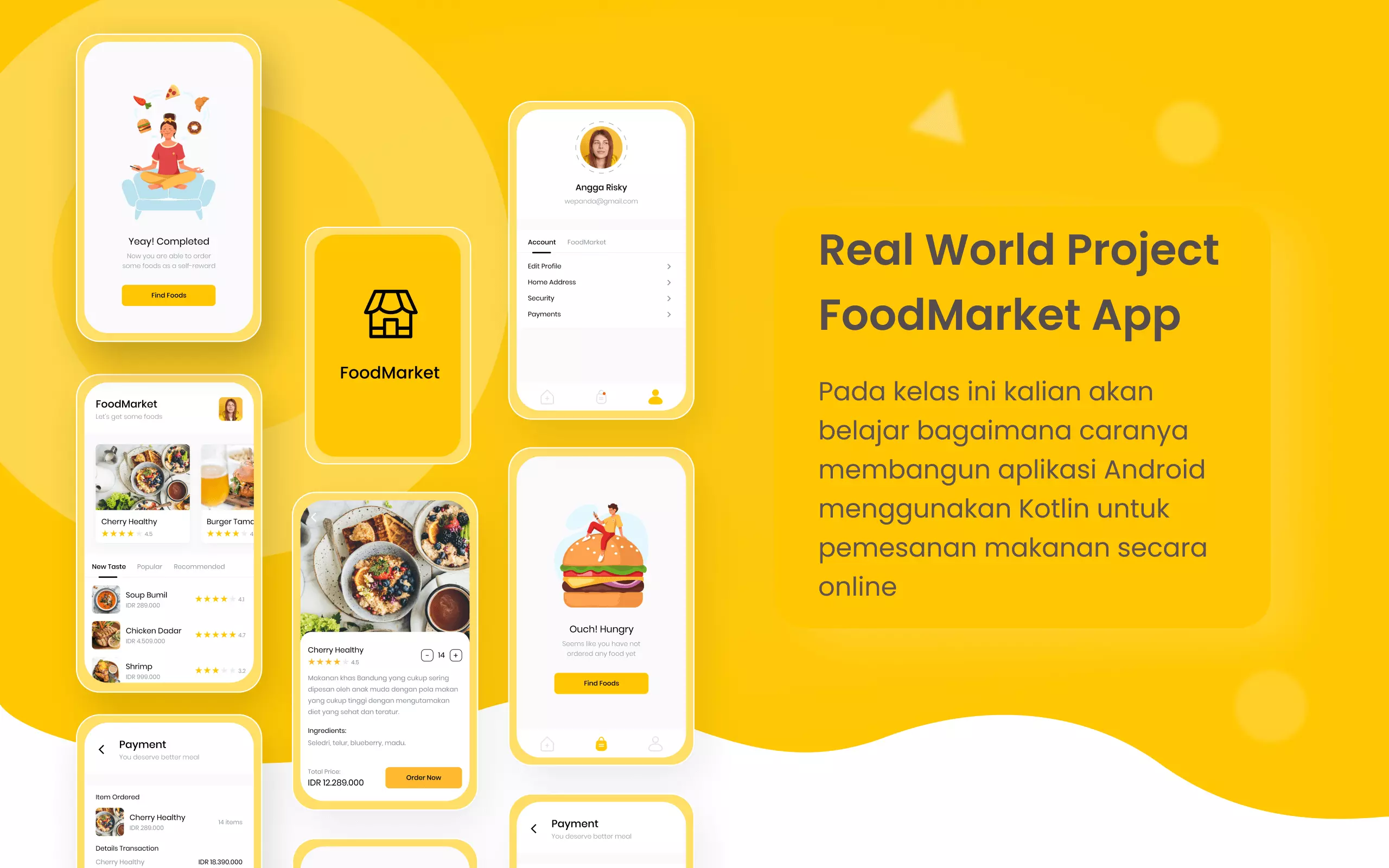 Foto kelas Full-Stack Laravel Kotlin: FoodMarket Apps
