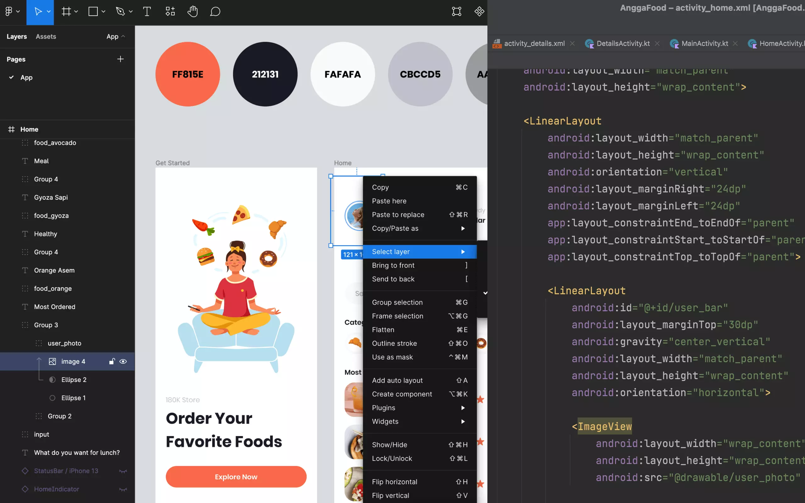Foto kelas Android App Development: Figma to Android XML Food App