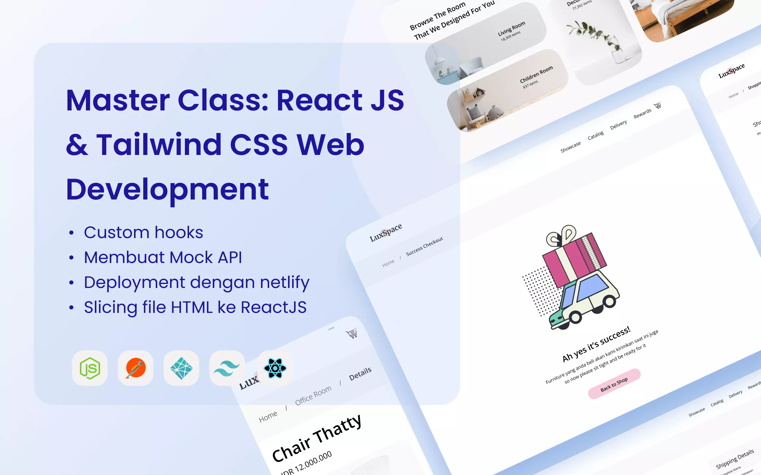 Foto kelas Master Class: React JS dan Tailwind CSS Website Development