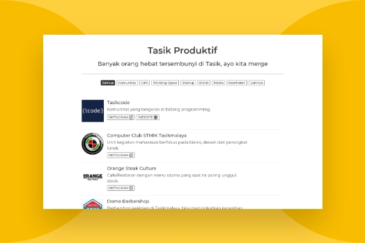 Hasil karya Tasik Produktif di BuildWith Angga