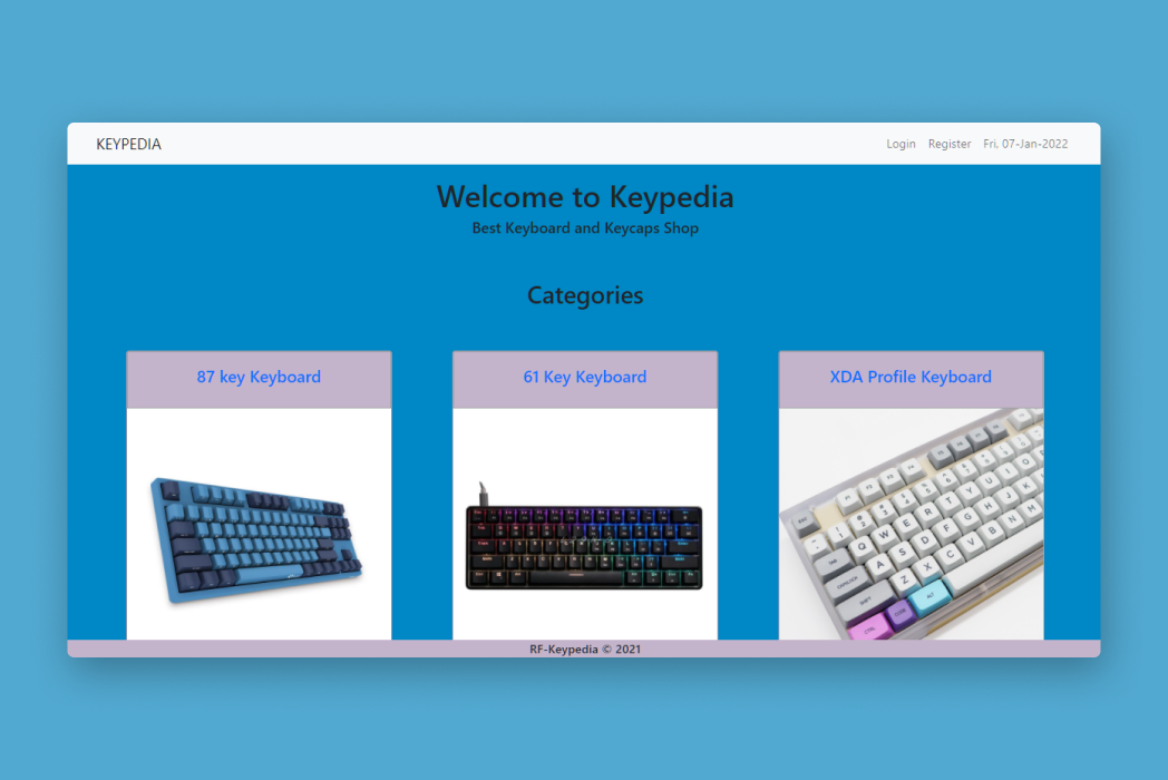 Hasil karya projek Keypedia belajar design dan code di BuildWithAngga