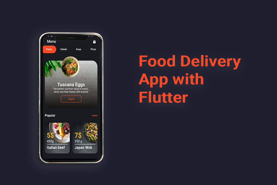 Hasil karya projek Food Delivery App belajar design dan code di BuildWithAngga