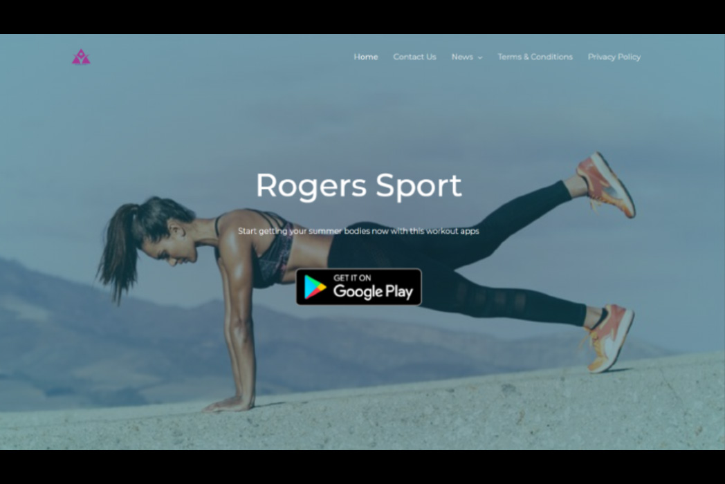 Hasil karya Website: Rogers Sport belajar di BuildWithAngga