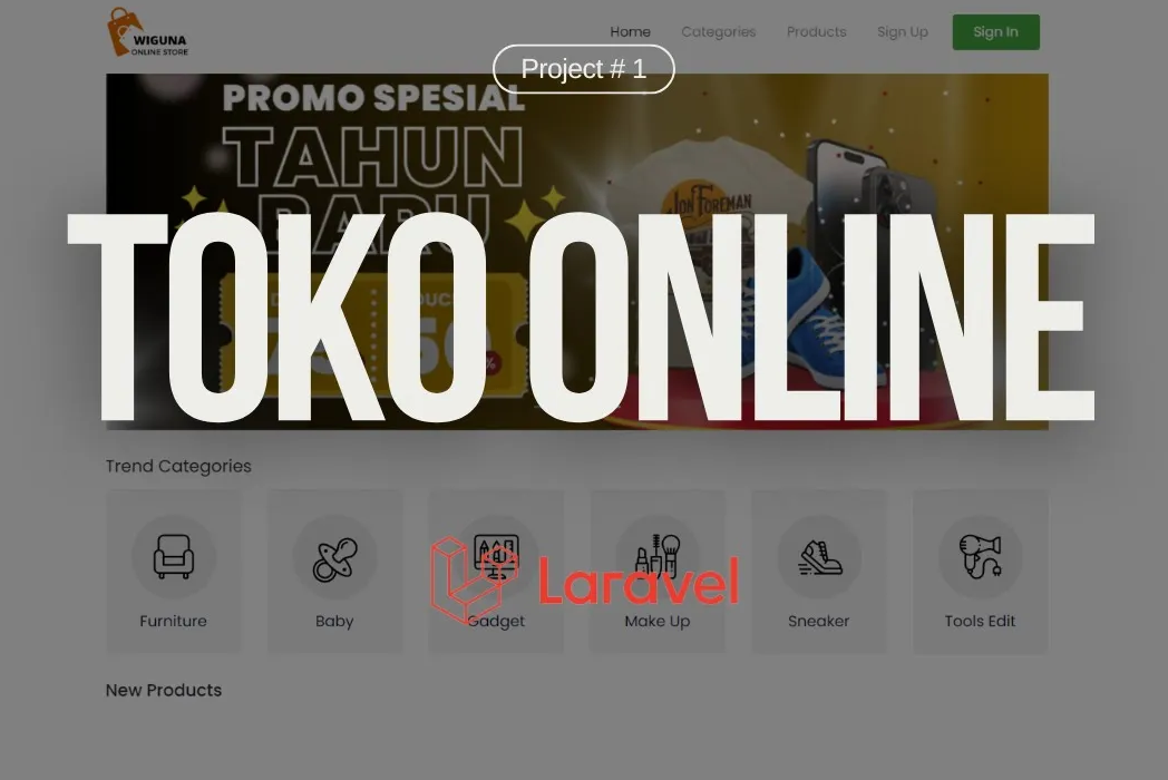 Hasil karya Website Store Online | Laravel di BuildWithAngga