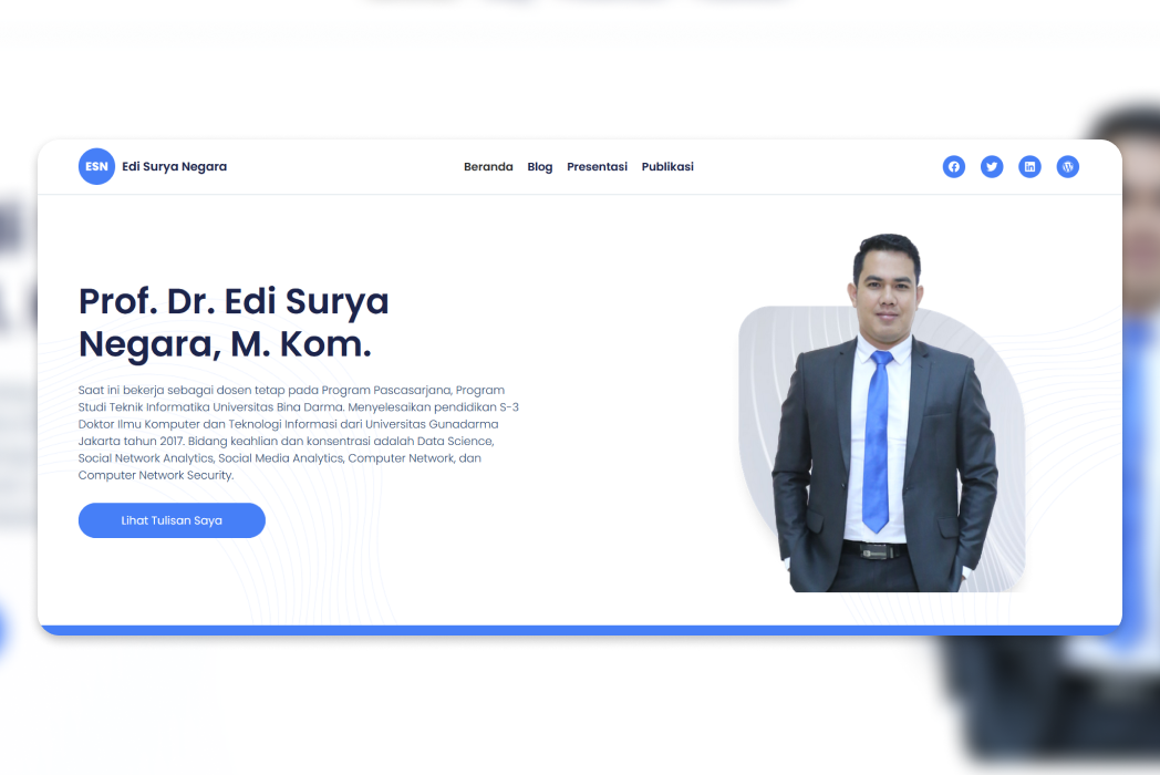 Hasil karya Personal Website di BuildWithAngga