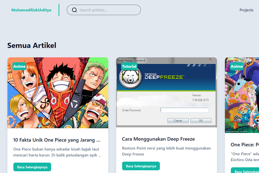 Hasil karya Personal Website belajar di BuildWithAngga