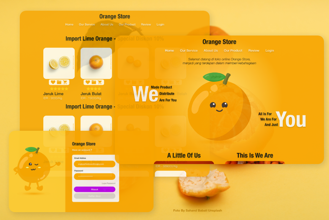 Hasil karya Orange Store di BuildWithAngga