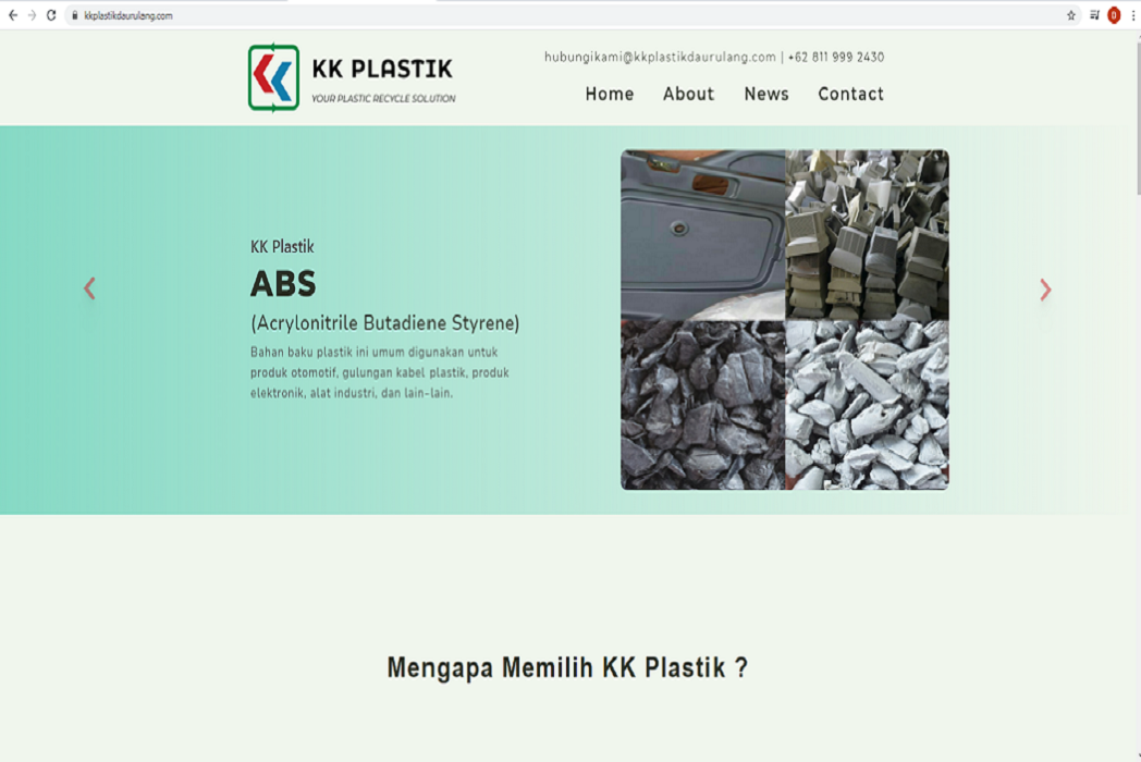 Hasil karya projek KK Plastik Daur Ulang belajar design dan code di BuildWithAngga