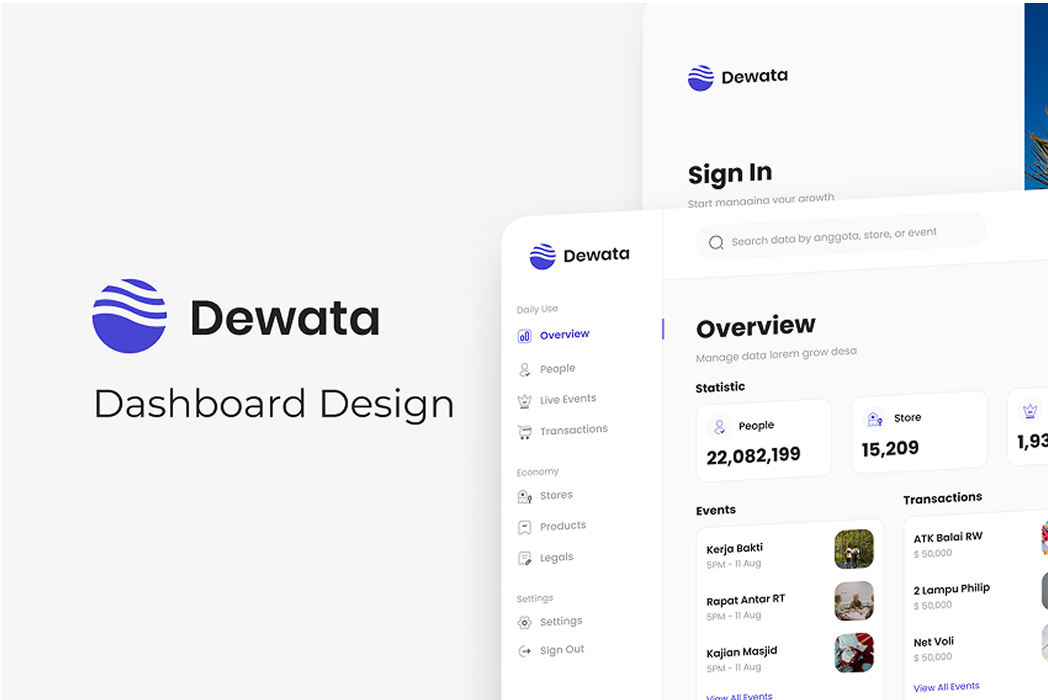 Hasil karya Dewata - Dashboard Desa Digital di BuildWithAngga