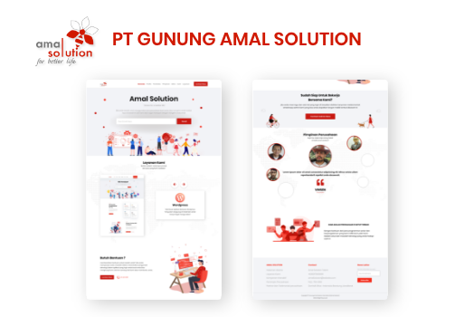Hasil karya Amal Solution Company Porfile di BuildWith Angga