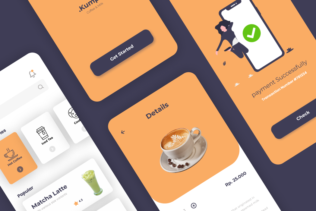 Hasil karya Coffe Shop UI Design di BuildWith Angga