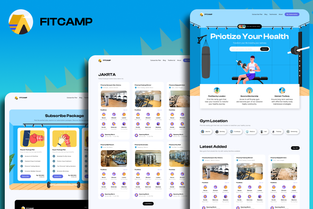 Hasil karya FitCamp (Figma, StudyCase, GitHub) belajar di BuildWithAngga