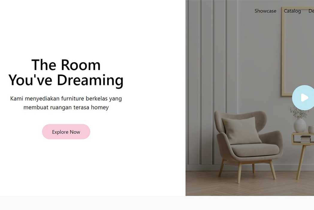 Hasil karya projek Luxspace Furniture Website belajar design dan code di BuildWithAngga