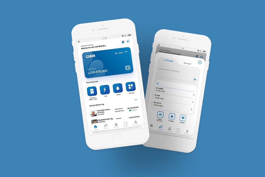 Hasil karya BCA mobile banking - Design Exploration di BuildWith Angga