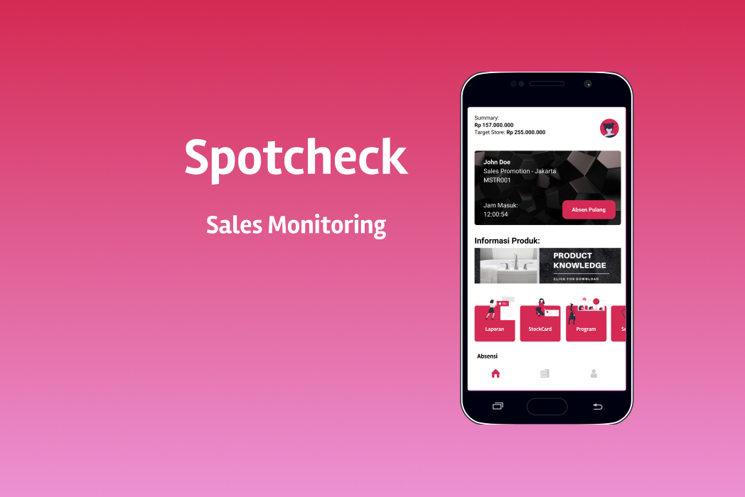 Hasil karya Spotcheck Sales Monitoring di BuildWith Angga