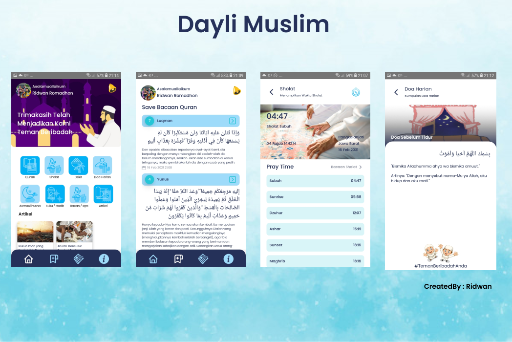 Hasil karya Dayli Muslim ID - doa-doa , Quran dan Hadis di BuildWith Angga