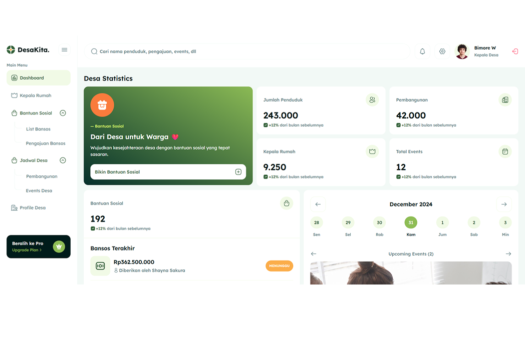 Hasil karya Desa Digital with laravel vue di BuildWithAngga
