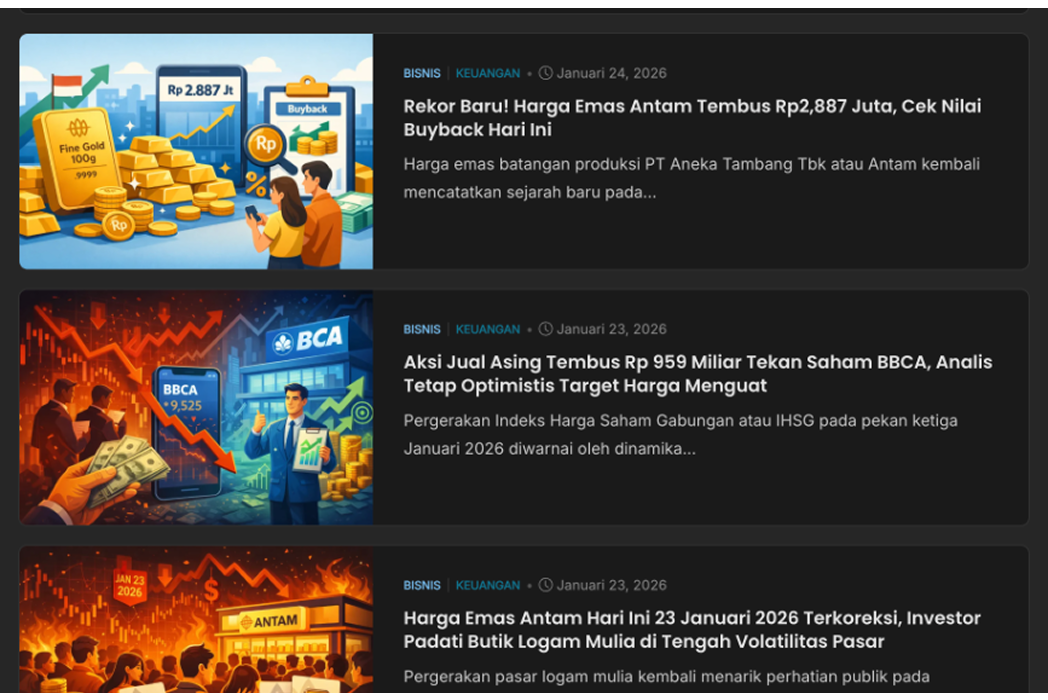 Hasil karya KabarModal di BuildWithAngga