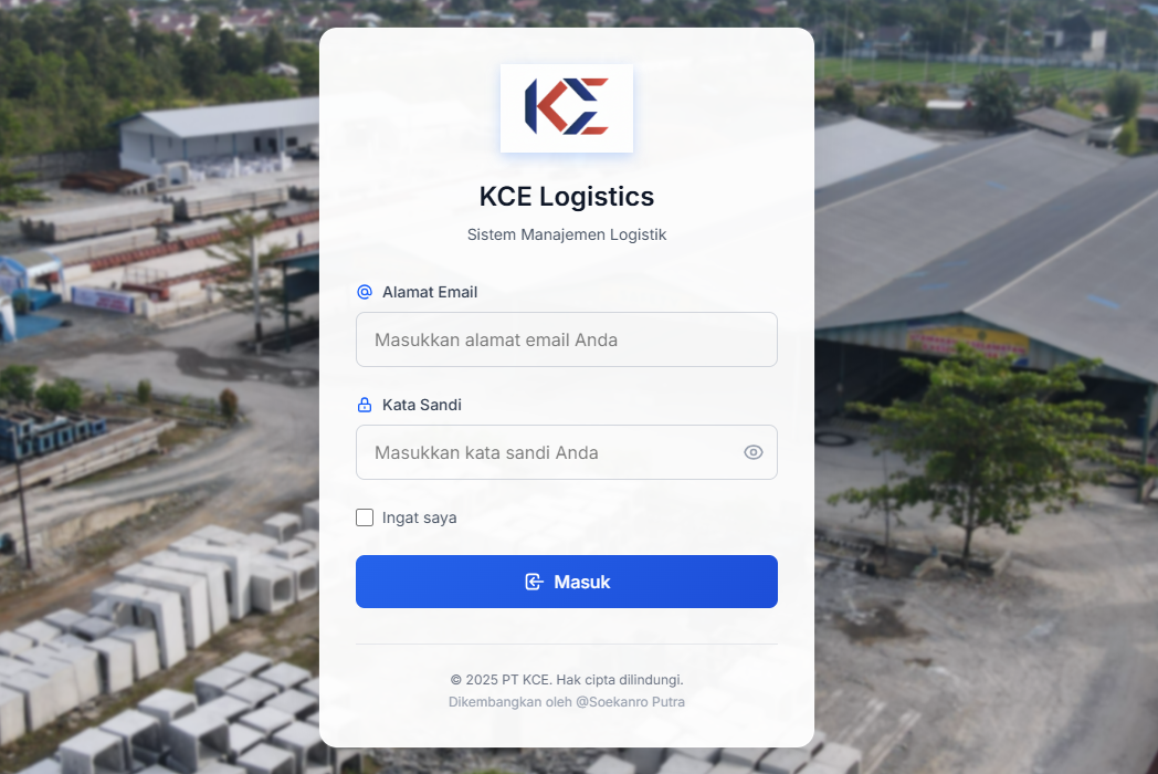 Hasil karya KCE Logistics Sistem Manajemen Logistik belajar di BuildWithAngga