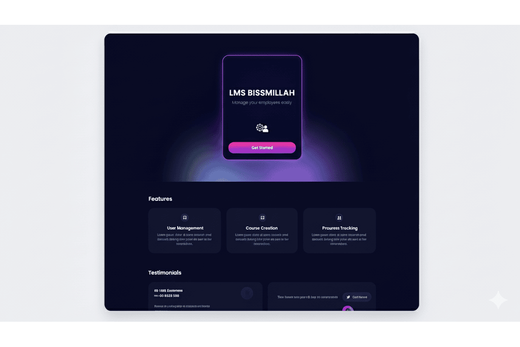 Hasil karya LMS Bismillah di BuildWithAngga