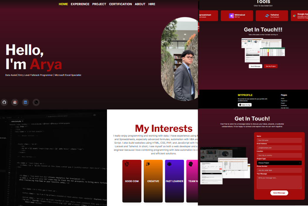 Hasil karya MyProfile | Dynamic Portofolio Website belajar di BuildWithAngga