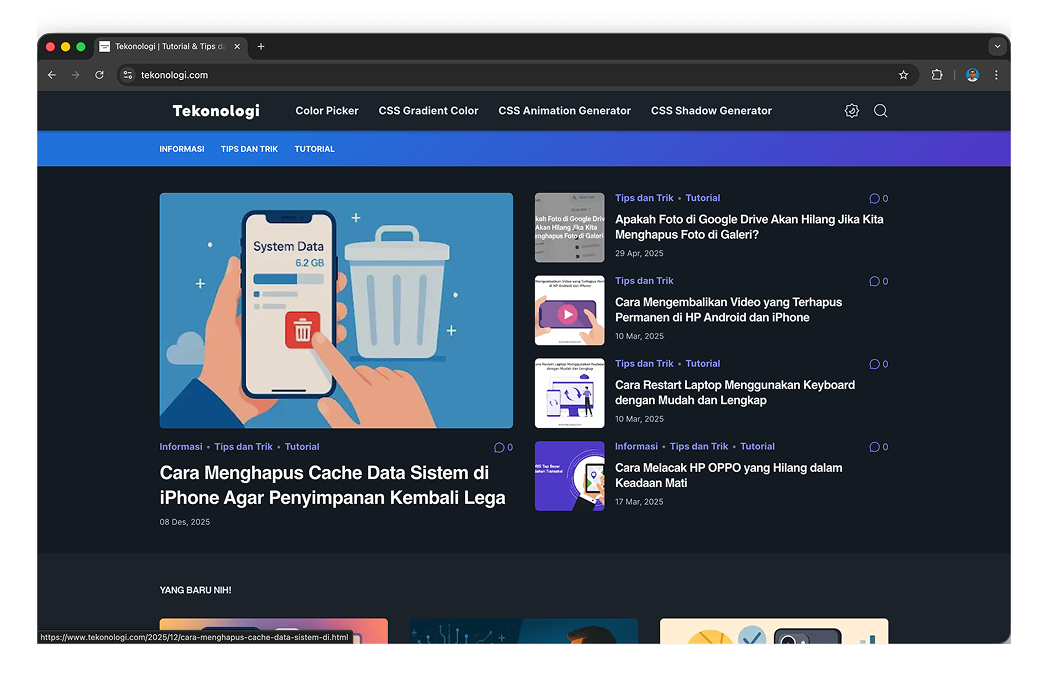 Hasil karya Tekonologi | Blog Project di BuildWithAngga