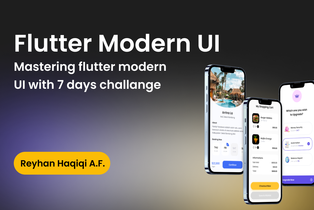 Hasil karya Mastering Flutter Modern UI di BuildWith Angga