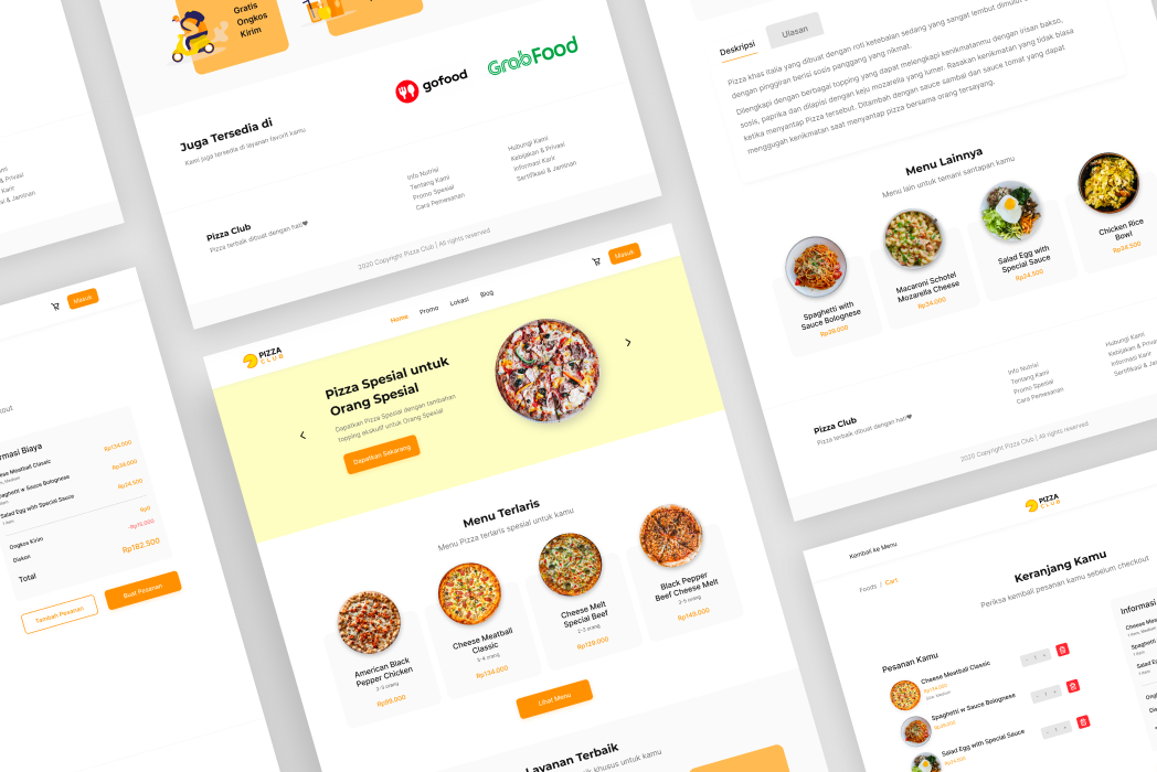 Hasil karya Pizza Club - Web Pemesanan Pizza di BuildWithAngga