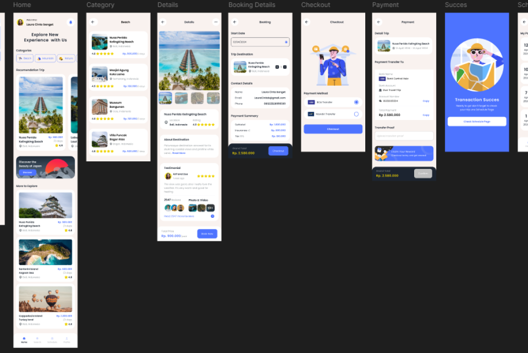 Hasil karya Travel Booking Apps di BuildWithAngga