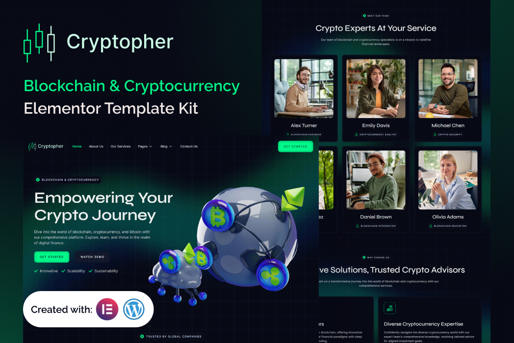 Hasil karya projek Cryptopher - Blockchain and Cryptocurrency belajar design dan code di BuildWithAngga