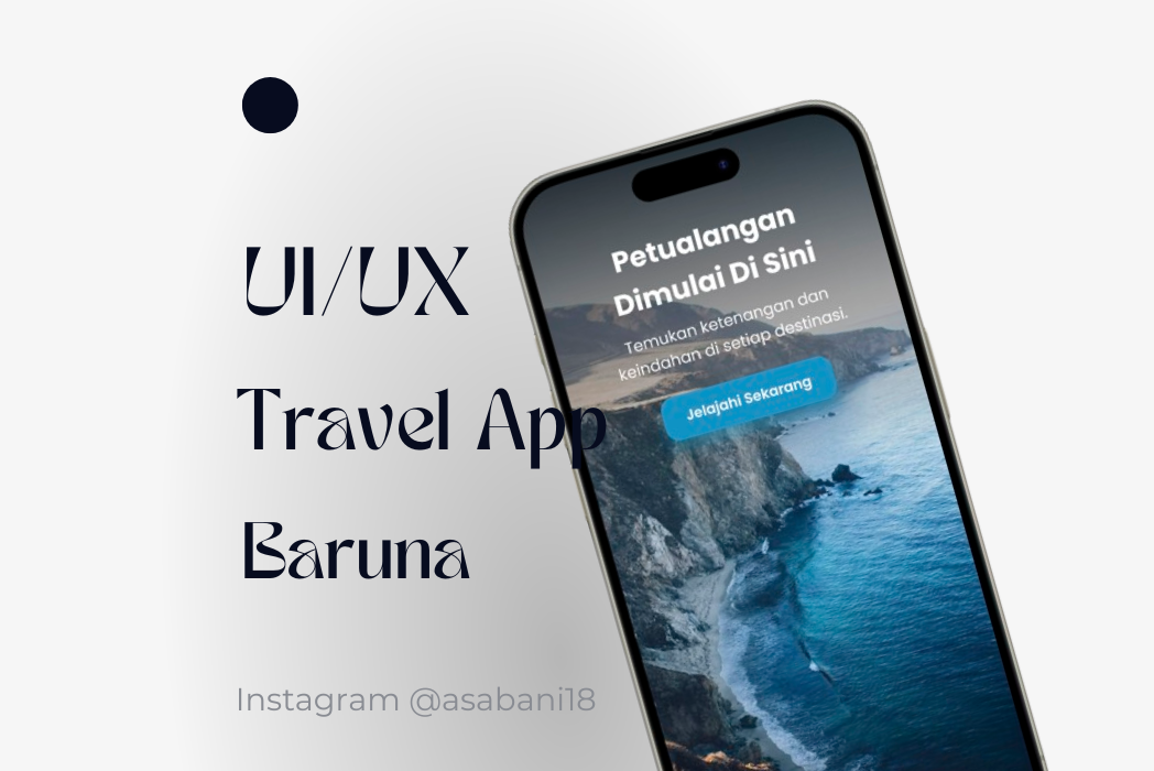 Hasil karya projek UI/UX Design Baruna belajar design dan code di BuildWithAngga