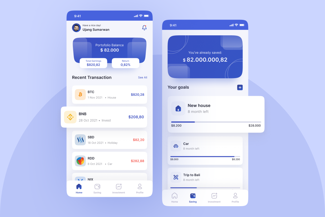 Hasil karya Finance App di BuildWithAngga