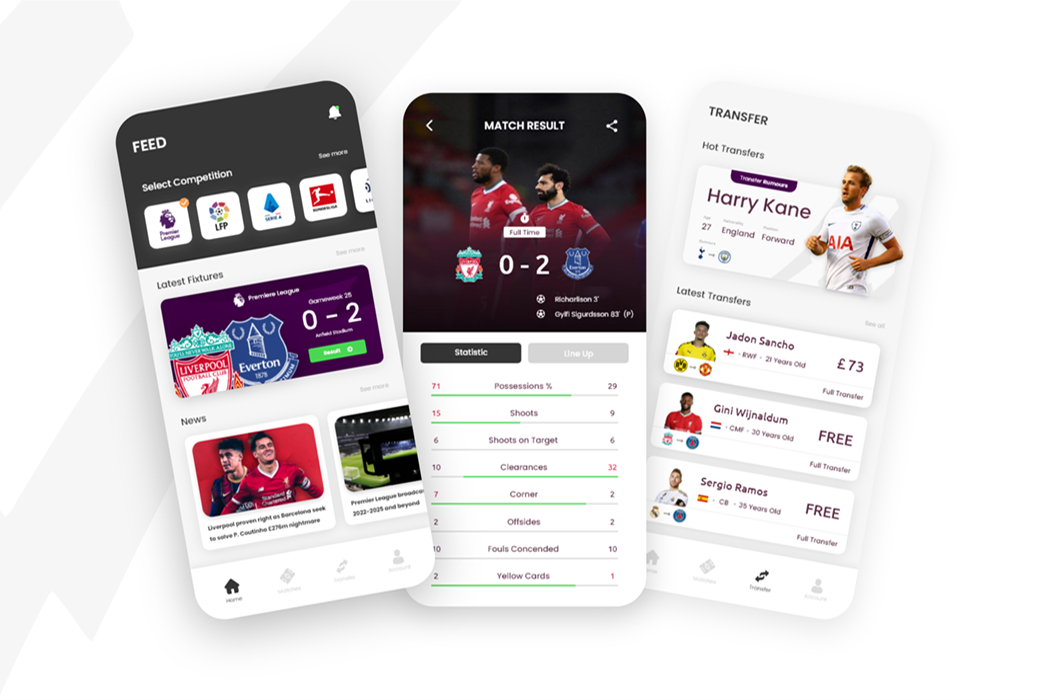 Hasil karya Time Football App di BuildWith Angga