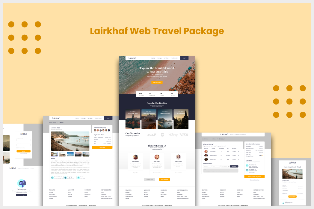 Hasil karya Lairkhaf Web Travel Package di BuildWithAngga