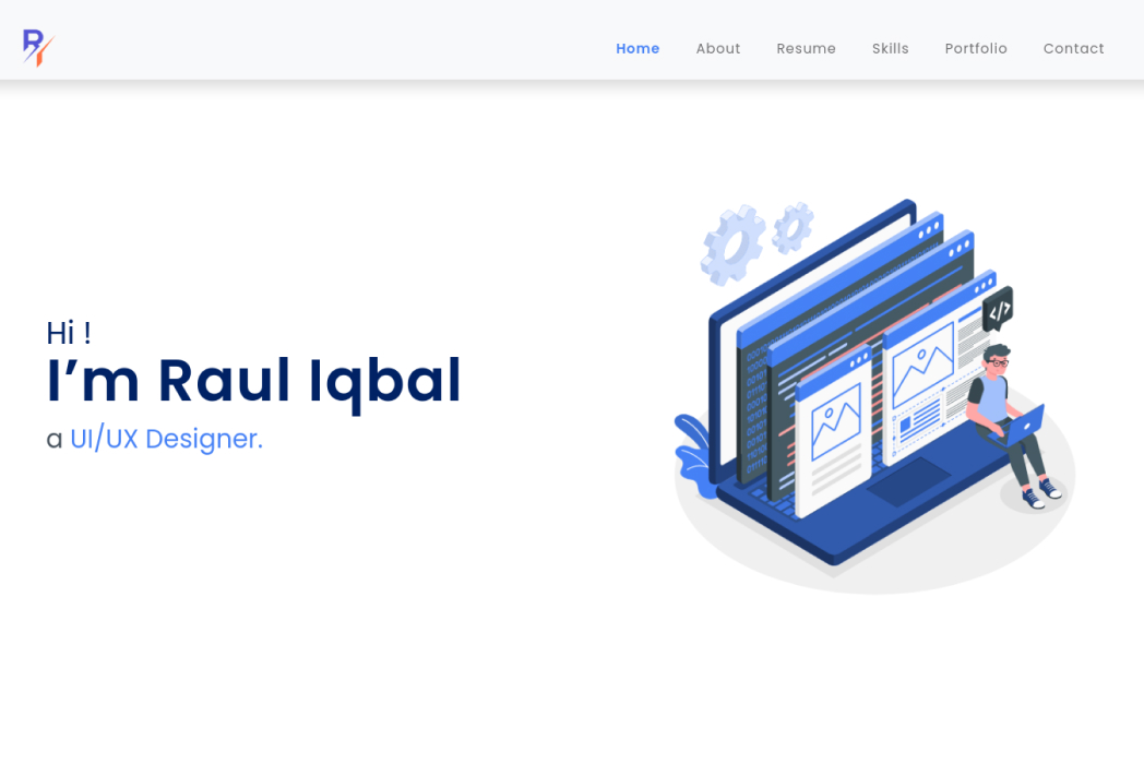 Hasil karya Rauliqbal Web Portfolio di BuildWith Angga