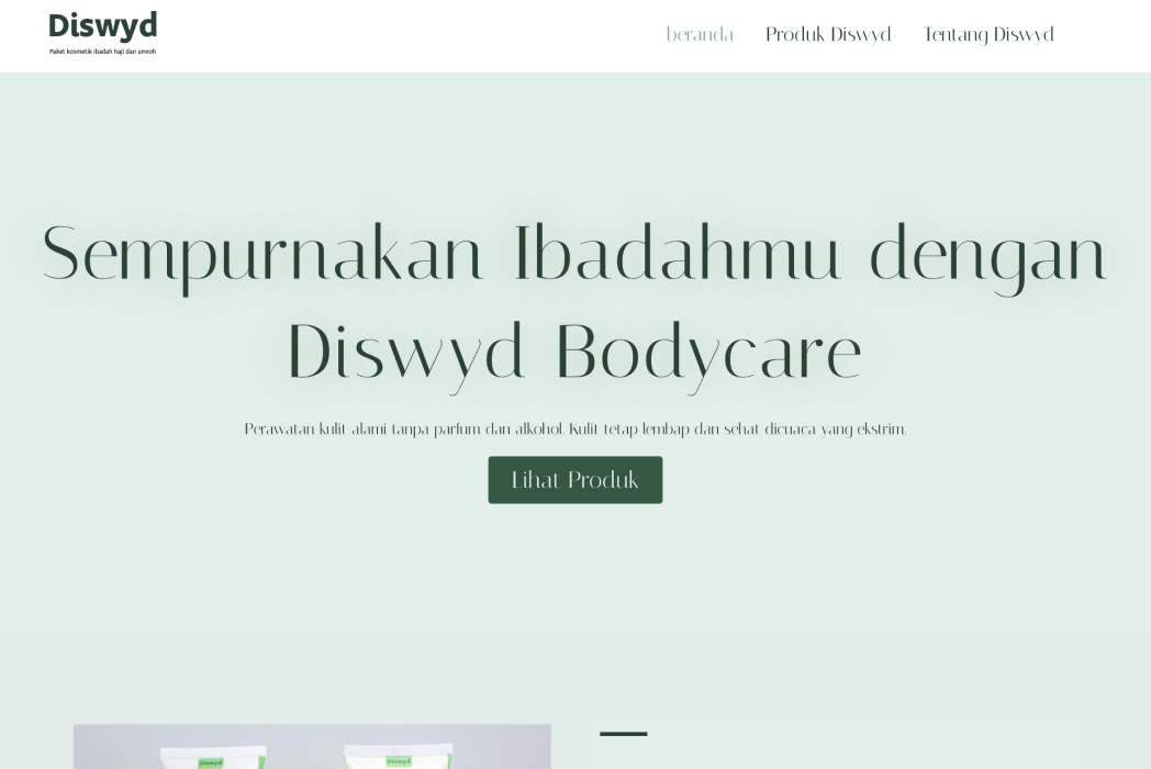 Hasil karya Diswyd Bodycare di BuildWithAngga