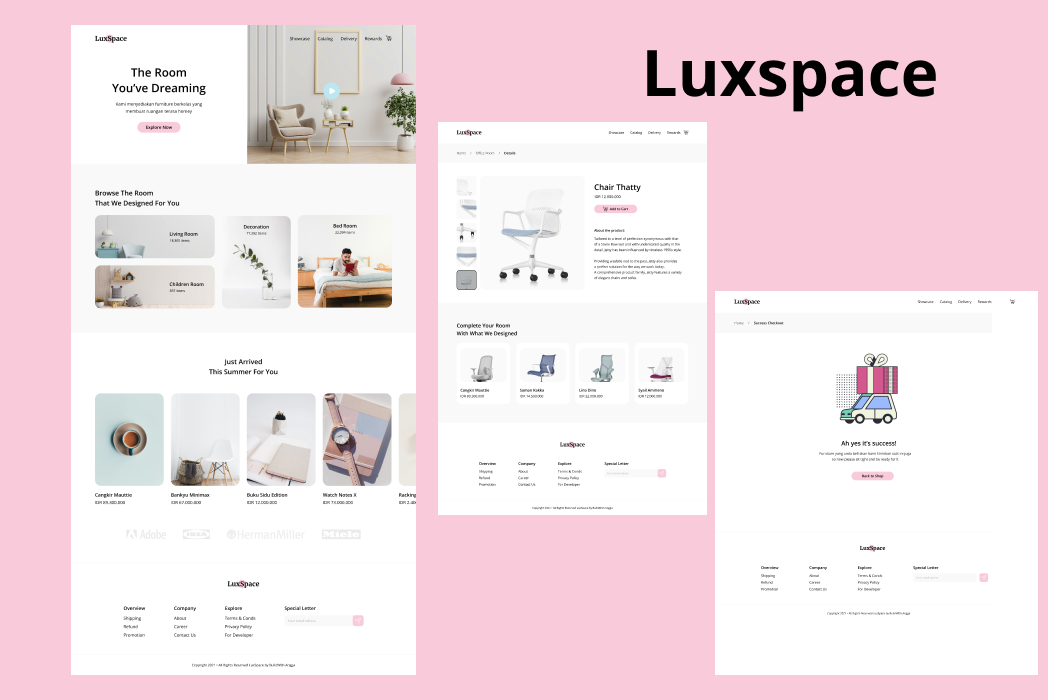 Hasil karya luxspace furniture belajar di BuildWithAngga