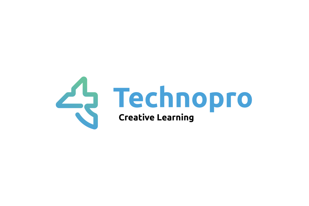 Hasil karya projek Logo Technopro belajar design dan code di BuildWithAngga