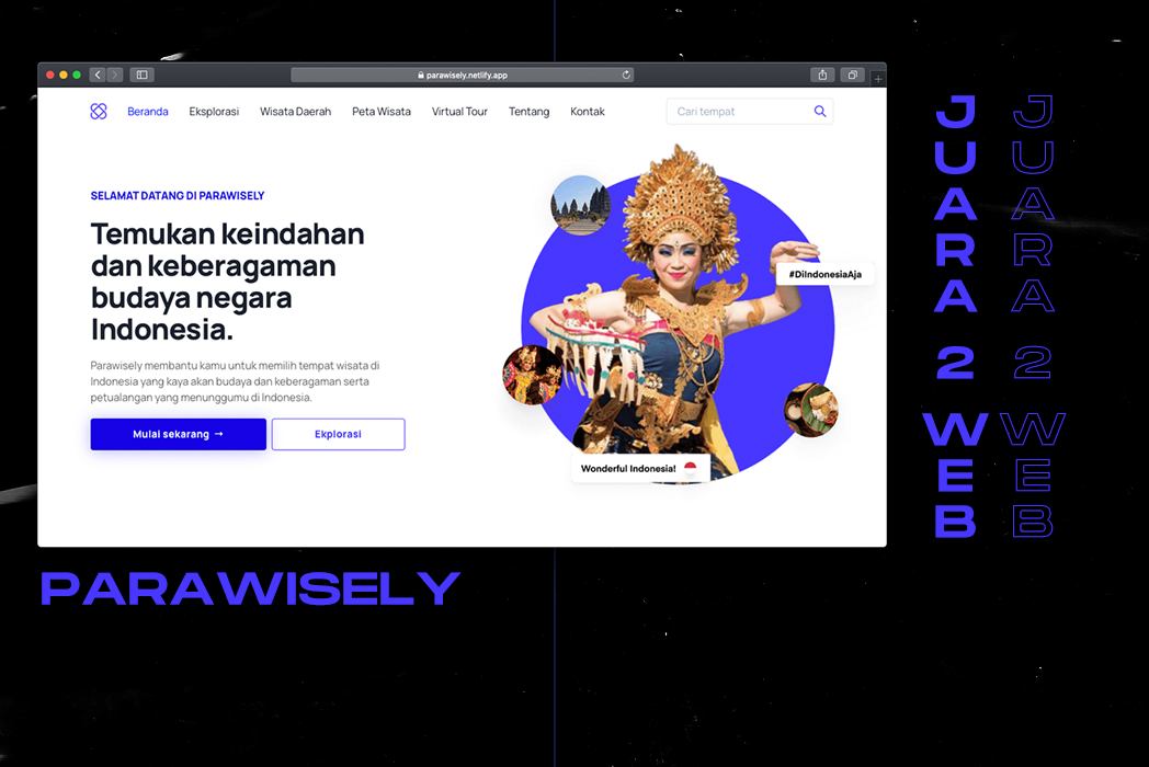 Hasil karya Parawisely - Website Pariwisata di BuildWith Angga
