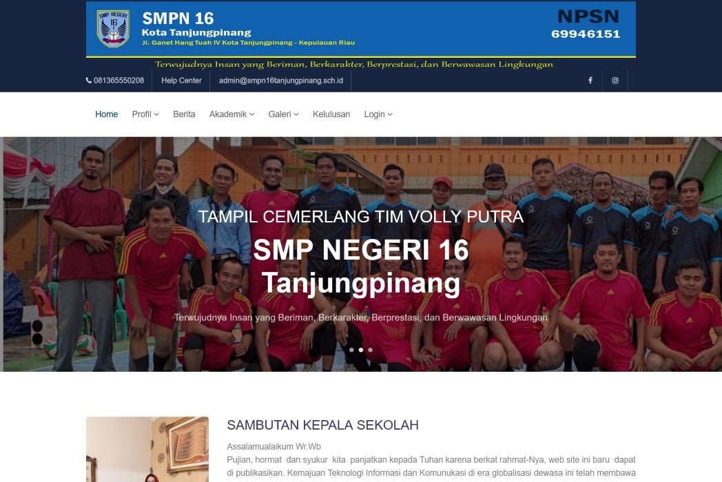 Hasil karya SMPN 16 Tanjungpinang di BuildWithAngga