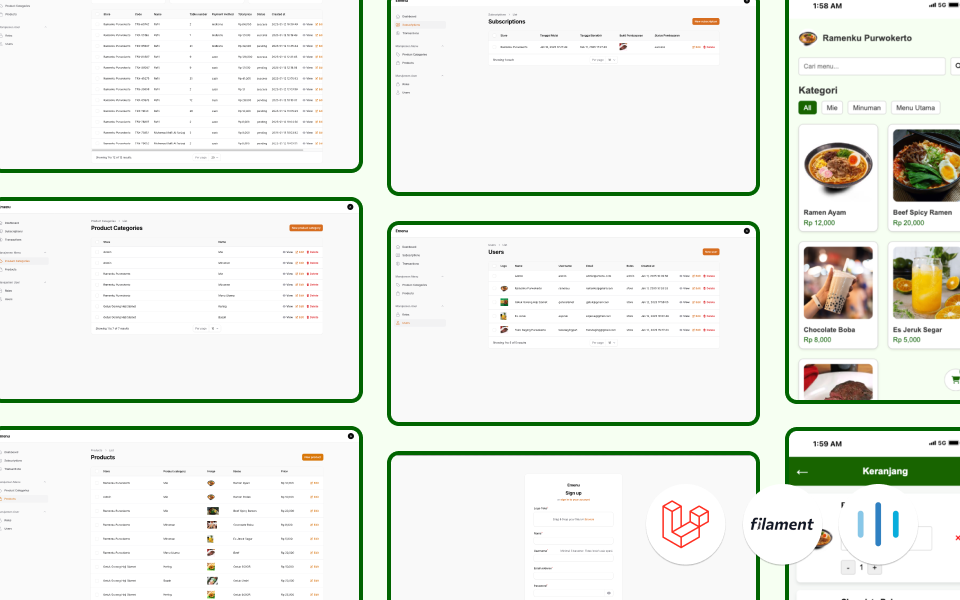 Kelas Laravel 11, Filament, Midtrans: Bikin Web Buku Menu Online di BuildWithAngga