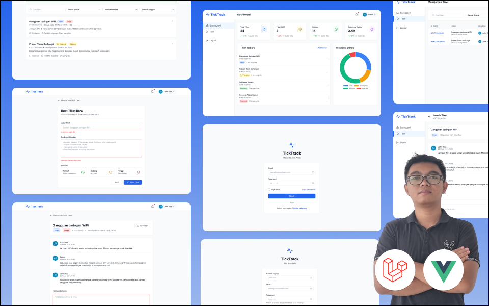 Kelas TickTrack: Ticketing System Dengan Laravel 12 dan Vue Js di BuildWithAngga