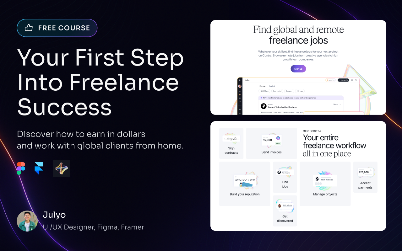 Belajar Kerja Remote UI UX Design & No-Code dengan Contra
