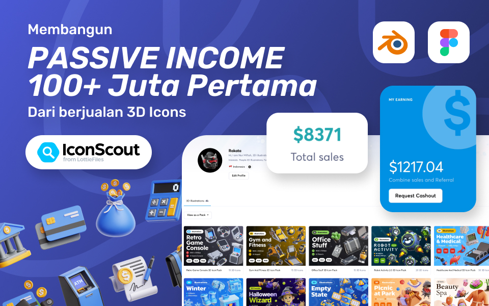 Kelas Blender Mastery: Build Passive Income from Selling 3D Icons di BuildWithAngga