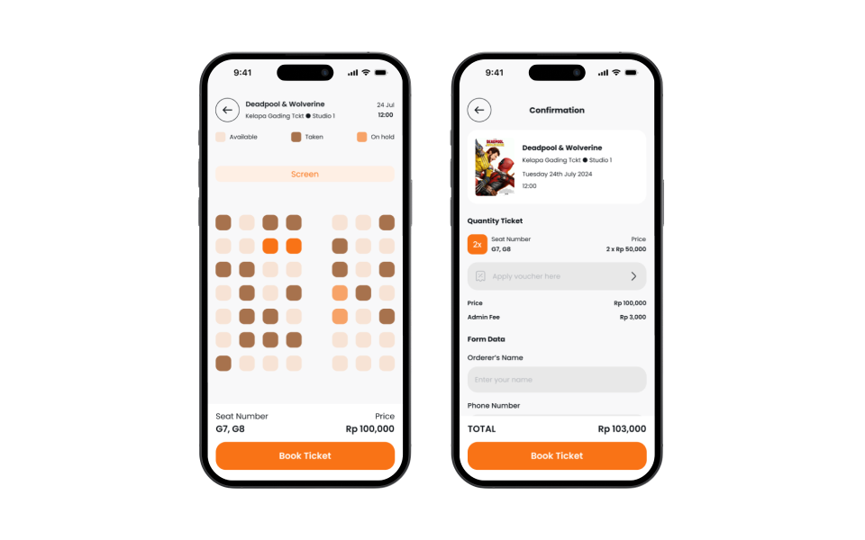 Figma UI Design Tutorial: Membuat Halaman Choose Seat dan Halaman Confirmation untuk Aplikasi Booking Tiket Film