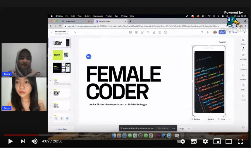 Webinar How to Become a Female Coder in 2021 di BuildWithAngga