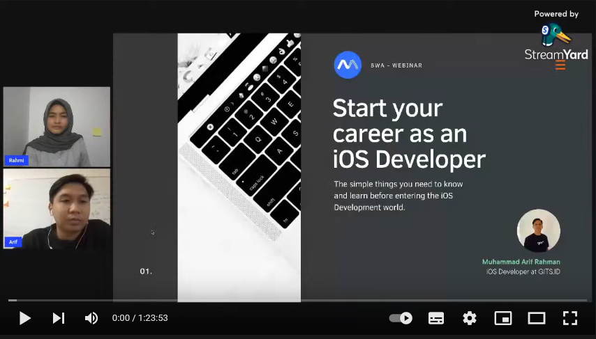 Webinar Start Your Career as an iOS Developer di BuildWith Angga