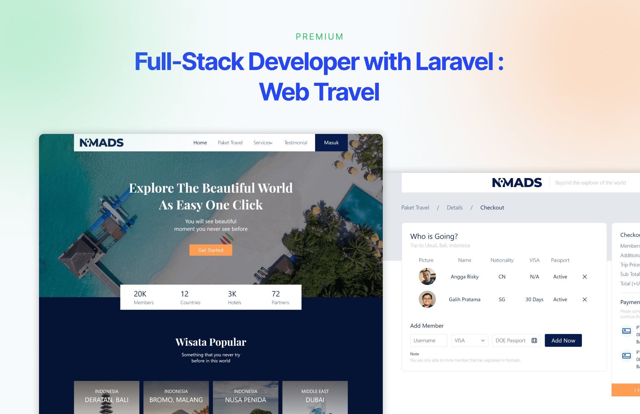 Kelas Full-Stack Developer with Laravel: Web Travel di BuildWith Angga